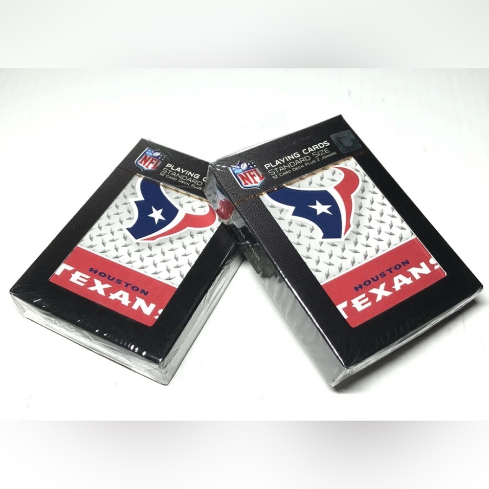 Set of 2x Football Houston Texans Playing Cards Deck  Licensed NFL Standard Size